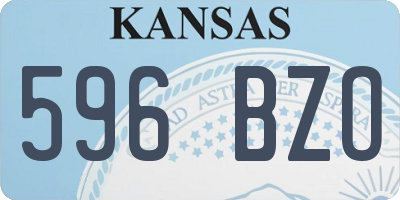 KS license plate 596BZO