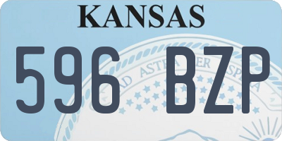 KS license plate 596BZP