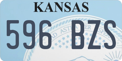 KS license plate 596BZS