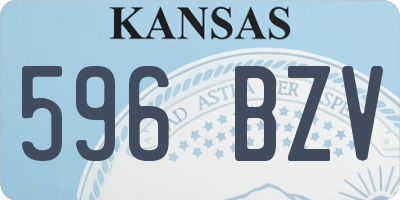 KS license plate 596BZV