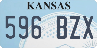 KS license plate 596BZX