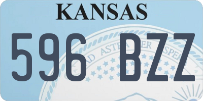 KS license plate 596BZZ