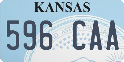 KS license plate 596CAA