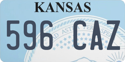 KS license plate 596CAZ