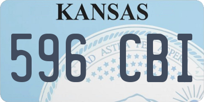 KS license plate 596CBI
