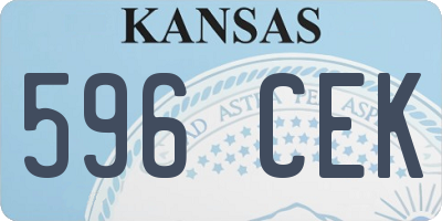 KS license plate 596CEK