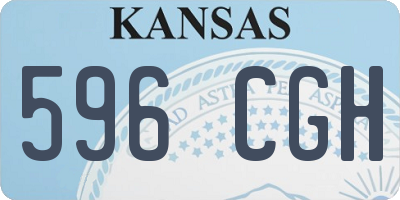 KS license plate 596CGH
