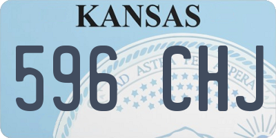 KS license plate 596CHJ