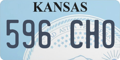 KS license plate 596CHO