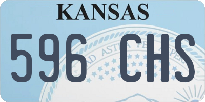 KS license plate 596CHS