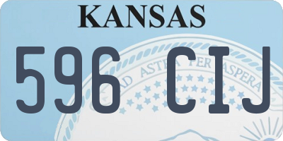 KS license plate 596CIJ
