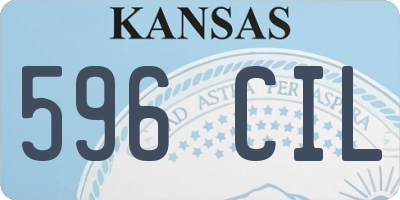 KS license plate 596CIL