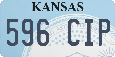 KS license plate 596CIP