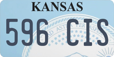 KS license plate 596CIS