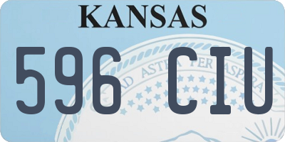 KS license plate 596CIU