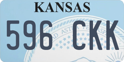 KS license plate 596CKK