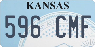 KS license plate 596CMF