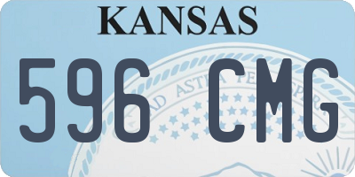 KS license plate 596CMG