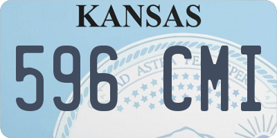 KS license plate 596CMI