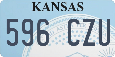KS license plate 596CZU