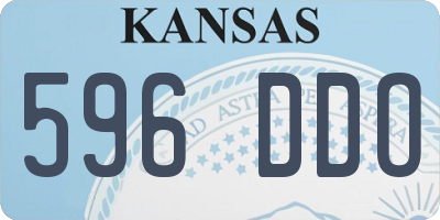 KS license plate 596DDO