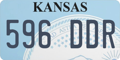 KS license plate 596DDR