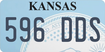KS license plate 596DDS