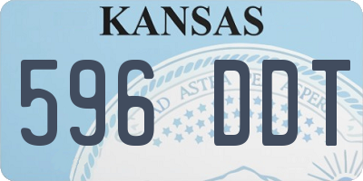 KS license plate 596DDT