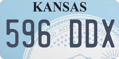 KS license plate 596DDX