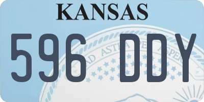 KS license plate 596DDY