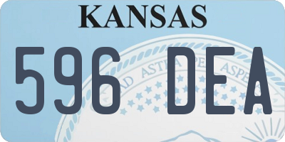 KS license plate 596DEA