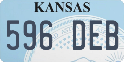 KS license plate 596DEB
