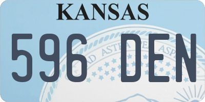 KS license plate 596DEN