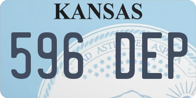 KS license plate 596DEP