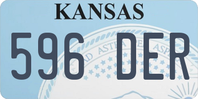 KS license plate 596DER