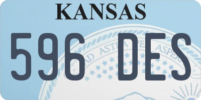 KS license plate 596DES