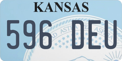 KS license plate 596DEU
