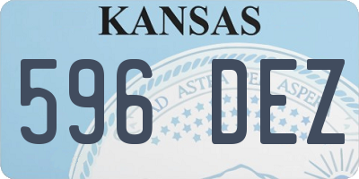 KS license plate 596DEZ