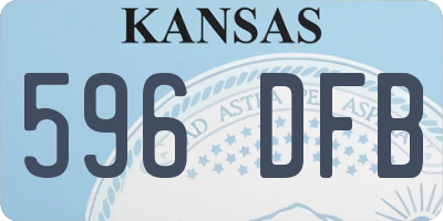 KS license plate 596DFB