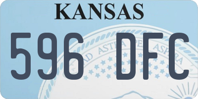 KS license plate 596DFC