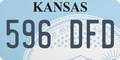 KS license plate 596DFD