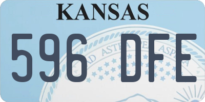 KS license plate 596DFE