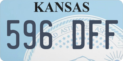 KS license plate 596DFF