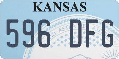 KS license plate 596DFG