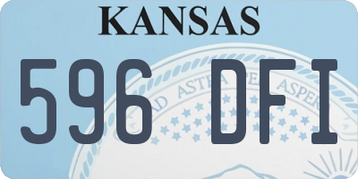 KS license plate 596DFI