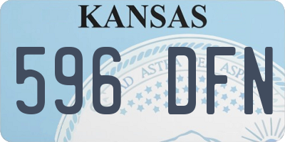 KS license plate 596DFN