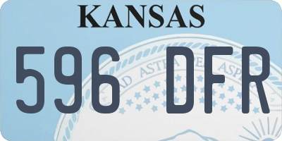 KS license plate 596DFR