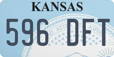 KS license plate 596DFT