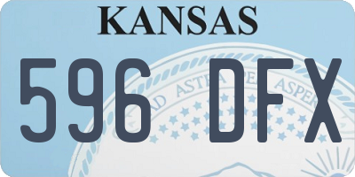 KS license plate 596DFX