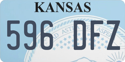 KS license plate 596DFZ